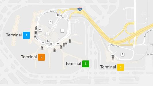 International Terminal Pickup Locations
