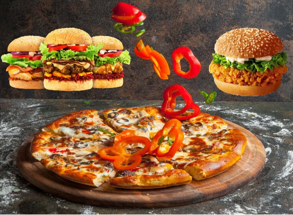 Pizza and Burgers